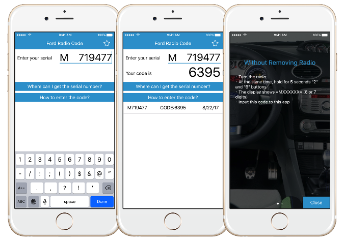 Radio Code for Ford M